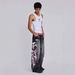 Women's Trendy Washed Distressed Printed Jeans Hip Hop Straight Leg Casual Cotton Pants For Spring/Autumn Summer_ecoleips.com