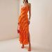 Cross-Border European And American Women's Fashion Slit Vacation Strap 2025 Summer New Lace-Up Sexy Ruffled Long Dress_ecoleips.com