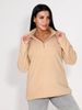 New Fashion Long-sleeved Women's Clothing European And American Casual Solid Color Lapel Sweater Autumn And Winter Thickened Zipper Collar Top_ecoleips.com