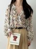 K Floral Shirt Women's Pure Desire Retro Sun Protection Clothing Long Sleeved Temperament Top_ecoleips.com