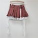 Denim Skirt Women 2025 Spring And Summer American Punk Irregular Lace Splicing Design Slim A Line Skirt Trend_ecoleips.com