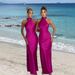 Women's Clothing Fashion High Collar Sleeveless Halter Neck Hip Skirt Female Spring New Design Satin Slit Dress_ecoleips.com