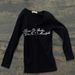 Slimming Long Sleeve T-Shirt Sexy Style Letter Print Base Layer Button Design for Hot Girls Women's Clothing Tops_ecoleips.com