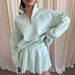 Outdoor Casual Sports Style Versatile Half-Zip Embroidered Pullover Sweatshirt Pleated Short Skirt Two-Piece Set For_ecoleips.com