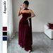 Women Elegant Strapless Floor‑Length Maxi Dress Vacation Party Dating Outfit_ecoleips.com