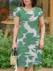 ZANZEA Holiday O Neck Short Sundress Floral Print 2024 Summer Short Sleeve Women Knee-length Dress Fashion Casual Beach Vestidos_ecoleips.com