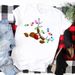 Merry Christmas Tree Santa Claus Plus Size Women's Vintage Fashion Loose Short Sleeve T-Shirt For Women_ecoleips.com