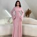 Women’s Clothing Spring And Autumn New Solid Color Long Sleeved Slim Temperament Dress_ecoleips.com