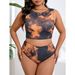 Aria Basics New European American Style Three-piece Swimsuit Set, Plus Size, Sexy High-waisted Bikini With Cover-up Long Skirt,_ecoleips.com