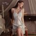 Gorgeous Sweet Temptation Smooth Satin Nightdress Sexy With Chest Pads Hot Backless Nightgown Homewear Set 4900_ecoleips.com