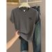 Women's Pure Cotton Short Sleeve T-Shirt – Classic Fit, Casual & Versatile Basic Top For Everyday Wear_ecoleips.com