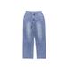 Women’s Clothing Women's Solid Washed Loose Jeans Street Style Loose Jeans Casual Wide Leg Pants_ecoleips.com