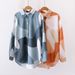 New Floral Print Loose Fit Turn-down Collar Long Sleeve Fashion Shirt For Women_ecoleips.com