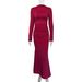 2024 Autumn Winter New Women's Sleeve European And American Sexy Bodycon Round Neck Slim Long Dress_ecoleips.com