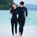 Aria Basics One-piece Unisex Swimwear, Two-piece Long-sleeve Long-pants Diving Surfing Suit, Fashionable Color-blocking,_ecoleips.com