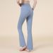 New High-Waisted Yoga Slimming Hip-Lifting Dance Pilates Leggings Elegant Fashion Sports Flared Pants_ecoleips.com