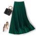 Women’s Clothing Satin Elegant Accordion High Waist Pleated Skirt Spring And Summer All Match Princess Style Skirt Long Skirt New Style_ecoleips.com