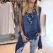 Audday 2025 Solid Color Top Casual Fashion Vest Long Hem 2-Piece Set Women's Clothing_ecoleips.com