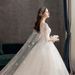 Women's Clothing Elegant French Starry A-Line Wedding Dress With Long Train – Romantic Deep V-Neck Corset Bridal Gown For Plus Size_ecoleips.com