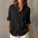 Spring/Summer 2026 Women's Lapel Loose Shirt Top For Commuting_ecoleips.com