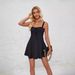 Cross-border European And American Summer Strapless Tie-up Solid Color A-line Hem Mini Camisole Dress For Women_ecoleips.com