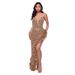 Women's Clothing Long Style High End Tube Top Backless Sequin Dress Feather Stitching Dress_ecoleips.com