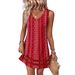 2026 Bohemian V-Neck Sleeveless Tank Printed Loose A-Line Short Dress Vacation Style Casual Women's Clothing_ecoleips.com