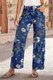 Women's American Style Printed Denim Straight Leg Wide Leg Pants For Spring And Autumn Fashion City_ecoleips.com