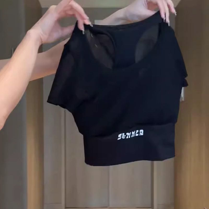 Women's Quick-Dry Running Sports Set 2026 New Summer Yoga Training Wear Tight-Fitting Fitness Clothes Short-Sleeve_ecoleips.com