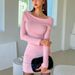 AC452 European And American Cross-border Early Spring 2024 New Slim-fit Long-sleeve Bodycon Dress For Women_ecoleips.com