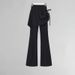 Women's Clothing Yoga Pants High Waist Slim Flared Fitness Pants New Style Side Drawstring Hip Covering Training Sports Pants_ecoleips.com