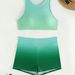 Women's Clothing Fashionable Gradient Color Bikini Two-Piece Set Swimsuit Flat Angle Pants Women's Adult Swimwear Polyester Fabric With Chest Pad_ecoleips.com