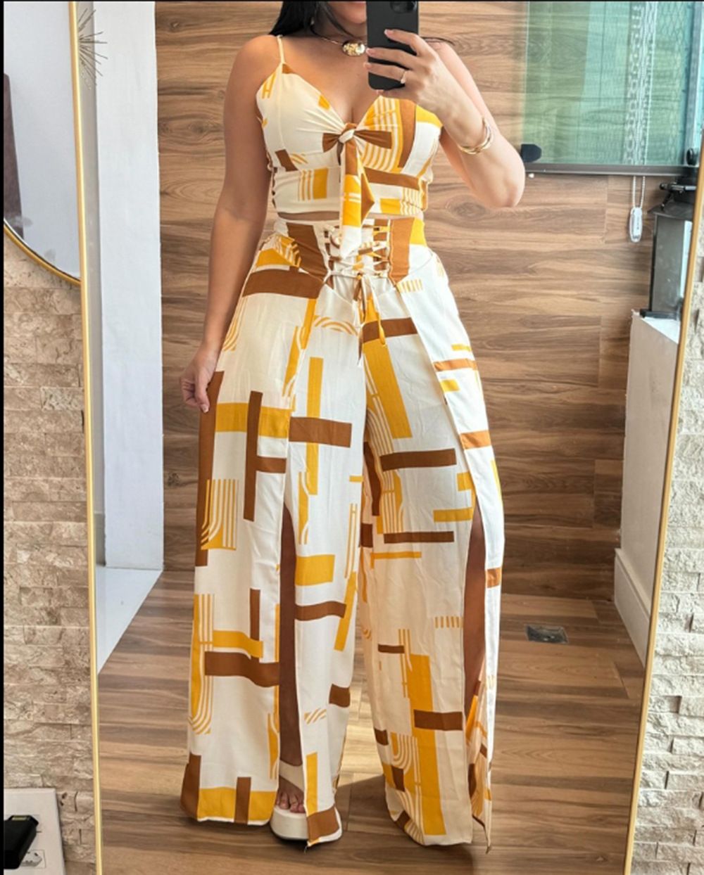 New Women's Clothing Fashion Printing Temperament Leisure Two Piece Trouser Suit_ecoleips.com