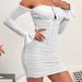 2025 European And American Spring Summer New Women's Fashion Cross-border Lace-up Off-shoulder Long Sleeve Slim Fit_ecoleips.com