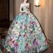 Monet Garden Travel Photography Princess 2026 New Strapless Court Style Colorful Tulle Wedding Evening Gown Puffy Dress_ecoleips.com