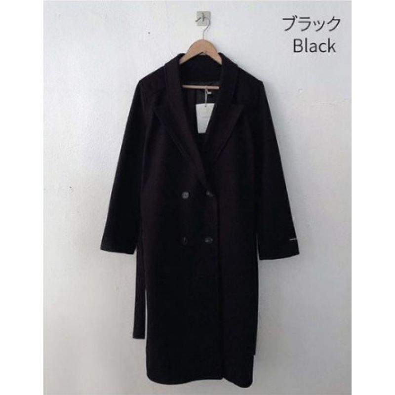 Women's Wool Blend Coat With Belt - Oversized Casual Trench Coat For Autumn Winter, Khaki & Black_ecoleips.com
