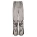 Women's Elegant Satin Loose Pants Solid Color Casual Flowing Floor Length European American Style Clothing Wholesale 2025_ecoleips.com
