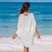 Women's Clothing Summer New Ladies Bamboo Cotton Split Flying Sleeves Lace Blouse Beach Skirt_ecoleips.com