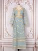 Verve MT203 New Muslim Robe With Embroidery V-neck Large Swing Dress Elegant Gown_ecoleips.com