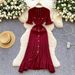 Elegant Fishtail Sweater Dress American Style Long Slim Fit Knitted Women's Clothing High Quality_ecoleips.com