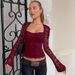 Cross-border European And American Style Lace Splicing Hollow-out Design Long-sleeve T-shirt, Casual Versatile Pure_ecoleips.com