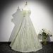 Women's Clothing Elegant Off-Shoulder Ball Gown Dress A-Line Princess Sleeve Formal Evening Dress For Birthday, Banquet Performance (Green, XS-XXL)_ecoleips.com
