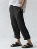 Suitable For All Seasons Summer Women's Linen Pocket Button Casual Plus Size Pants_ecoleips.com