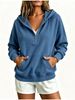 2026 Autumn New Cross-Border European And American Women's Corduroy Hooded Casual With Zipper, Loose Pullover Sweatshirt_ecoleips.com