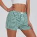 Women Polyester Short Pants Homewear Plaid Basic Pajama Sleep Bottoms Loose Thin Breathable Beach Shorts Nightwear Underwear_ecoleips.com