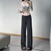 women's clothing casual pants for women spring and autumn new all match straight drape loose wide leg long pants_ecoleips.com