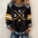 Women's Long Sleeve Waffle Print T-Shirt 3D Digital Print Casual Loose Fit round Neck Top for Streetwear And Travel_ecoleips.com