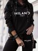 Women's Casual Elegant Hooded Two Piece Set European And American Style Early Autumn New Print Design_ecoleips.com