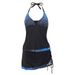 Women's Tankini Two Piece Swimsuit European Style Printed Skirt_ecoleips.com