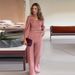 Women's Clothing summer new solid color retro square collar short top temperament commuter trousers suit_ecoleips.com
